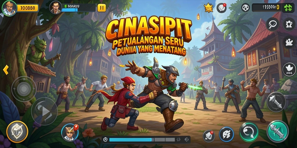Gameplay seru dan menantang di CINASIPIT.