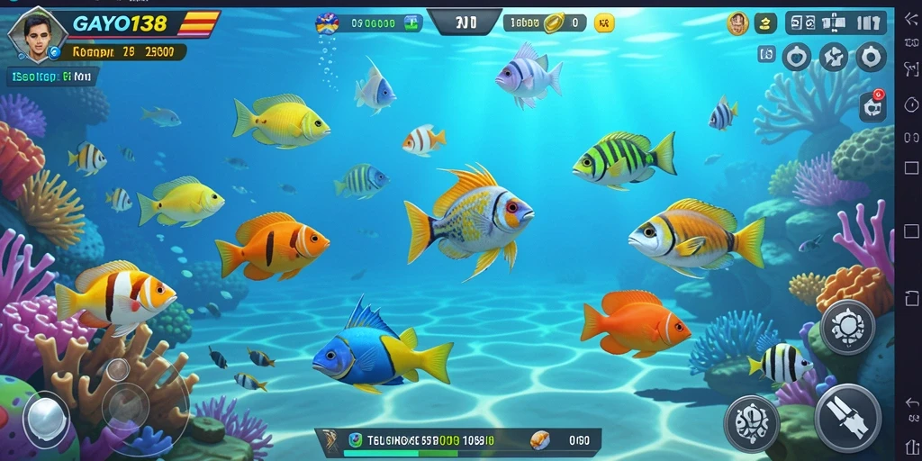 Tangkapan layar utama menampilkan gameplay seru Tembak Ikan.