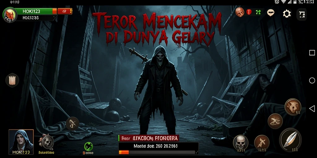 Tampilan gameplay menyeramkan HOKI123 yang menarik dan menegangkan.