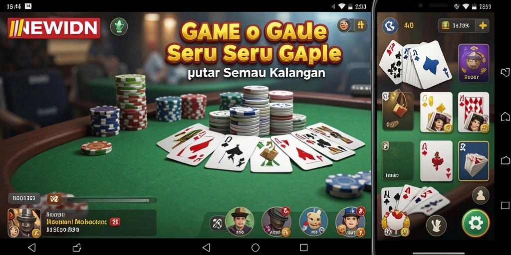 Tampilan gameplay seru Gaple di NEWIDN.