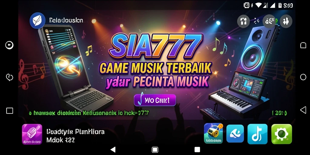 Tangkapan layar dari gameplay SIA777 yang menunjukkan pengalaman musik yang seru.